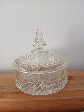 Vintage Indiana Glass Lidded Candy Dish